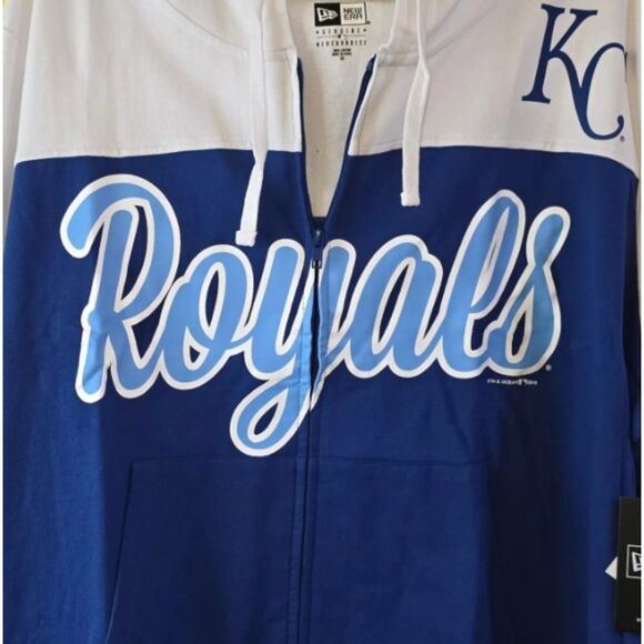 NWT Women Plus Sz 4X Full Zip Hooded KANSAS CITY ROYALS Athletic Jacket NEW ERA - Picture 5 of 8